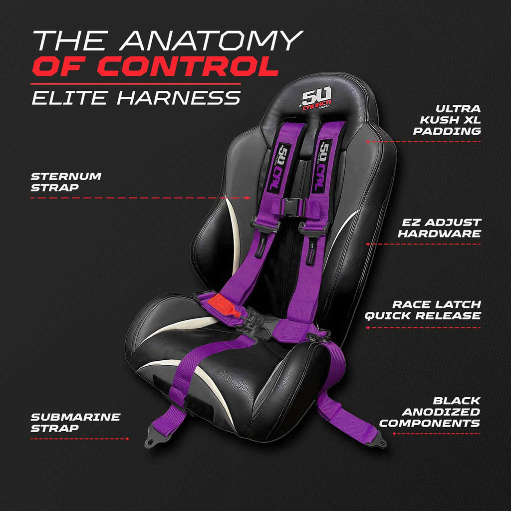 2" & 3" 4pt & 5pt Elite Series Race Latch "EZ" Adjust Harness