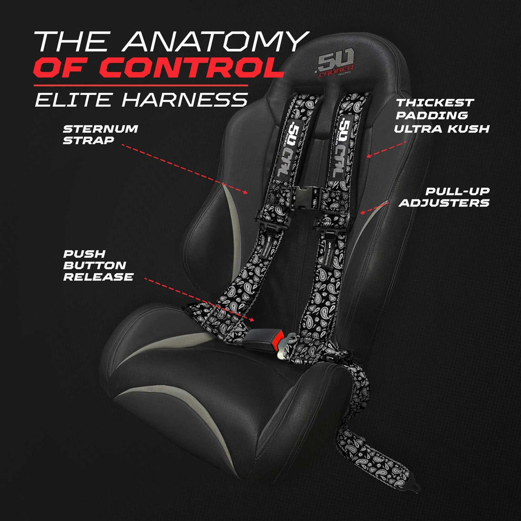 Elite Series 2" & 3" 4 point Harness with push button release