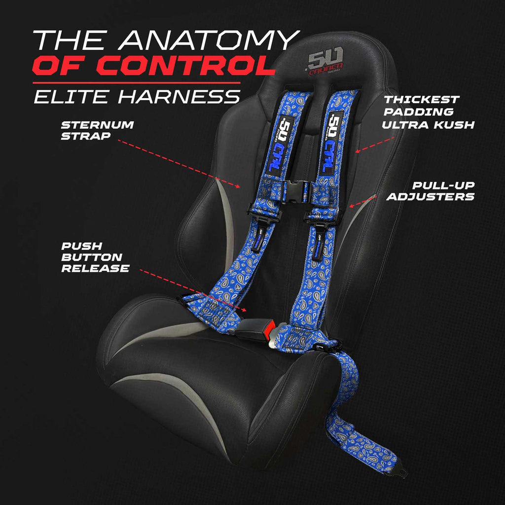 Elite Series 2" & 3" 4 point Harness with push button release