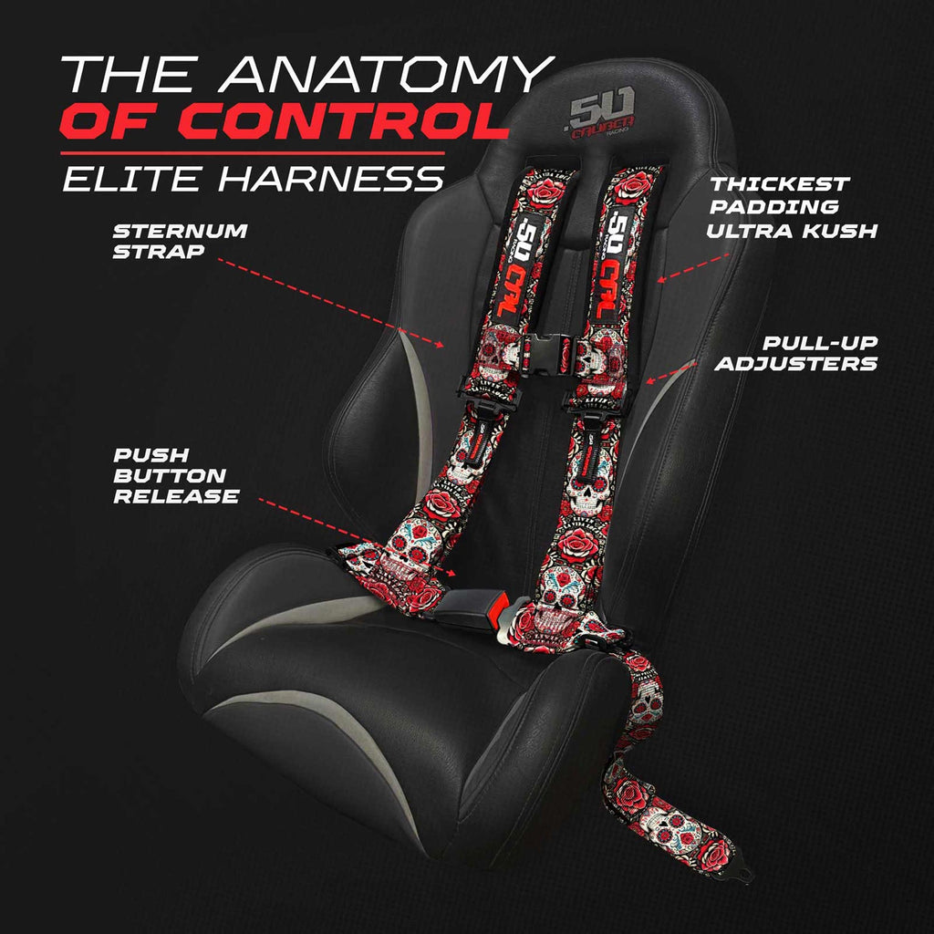 Elite Series 2" & 3" 4 point Harness with push button release