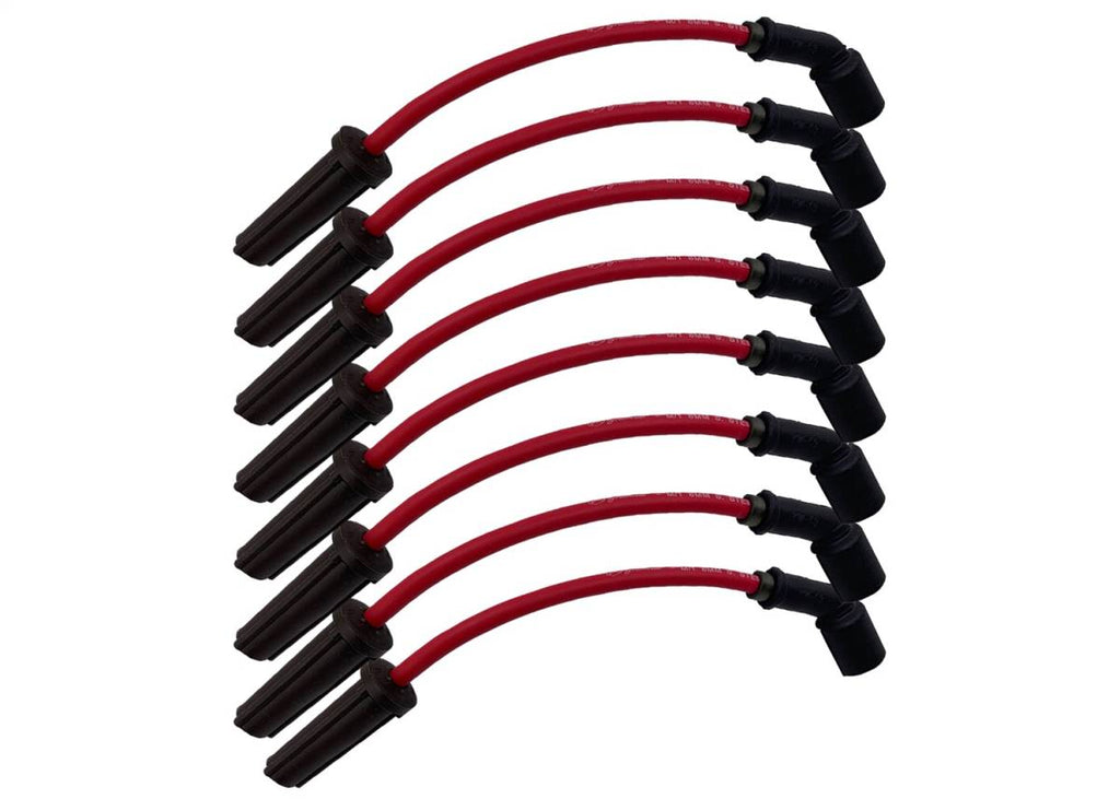 Granatelli GM LS & LT 0-Ohm 10" Red Performance Spark Plug Wires – 28-1545S-R