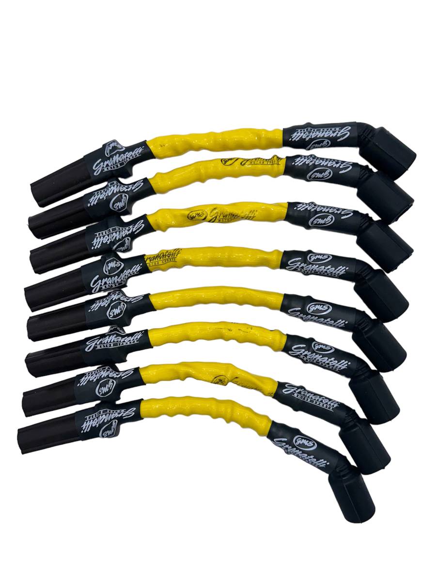 Granatelli GM LS & LT 0-Ohm 10" Yellow High-Temp Spark Plug Wires – 28-1545HTY