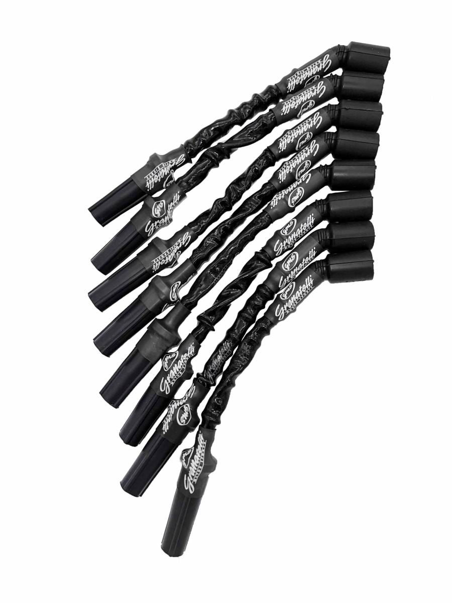 Granatelli GM LS & LT 0-Ohm 12" Black High-Temp Spark Plug Wires – 28-1629HTB