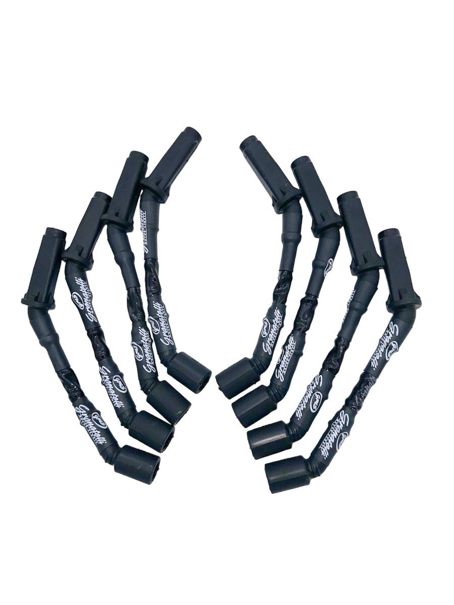 Granatelli GM LS & LT 0-Ohm 8" Black High-Temp Spark Plug Wires – 28-1811HTB