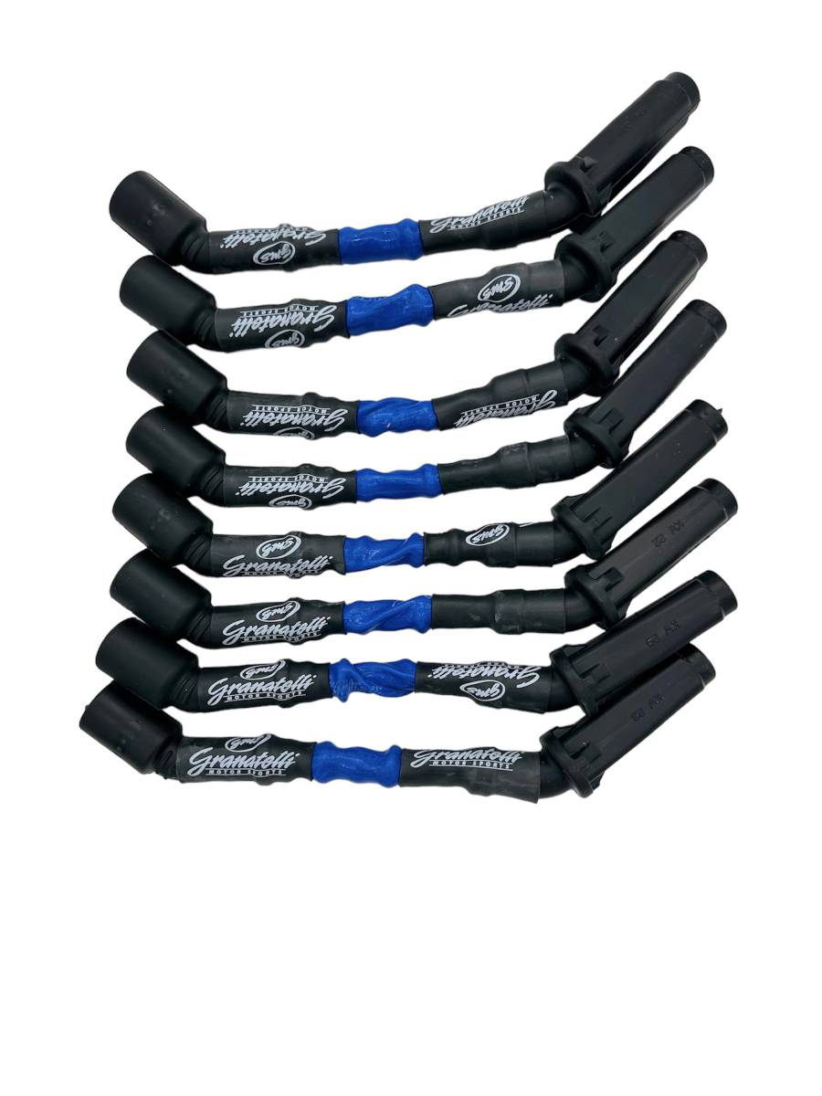 Granatelli GM LS & LT 0-Ohm 8" Blue High-Temp Spark Plug Wires – 28-1811HTBL