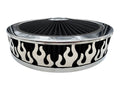 Blingz Beauty Bandz Black And Chrome Air Filter Assembly , Flames