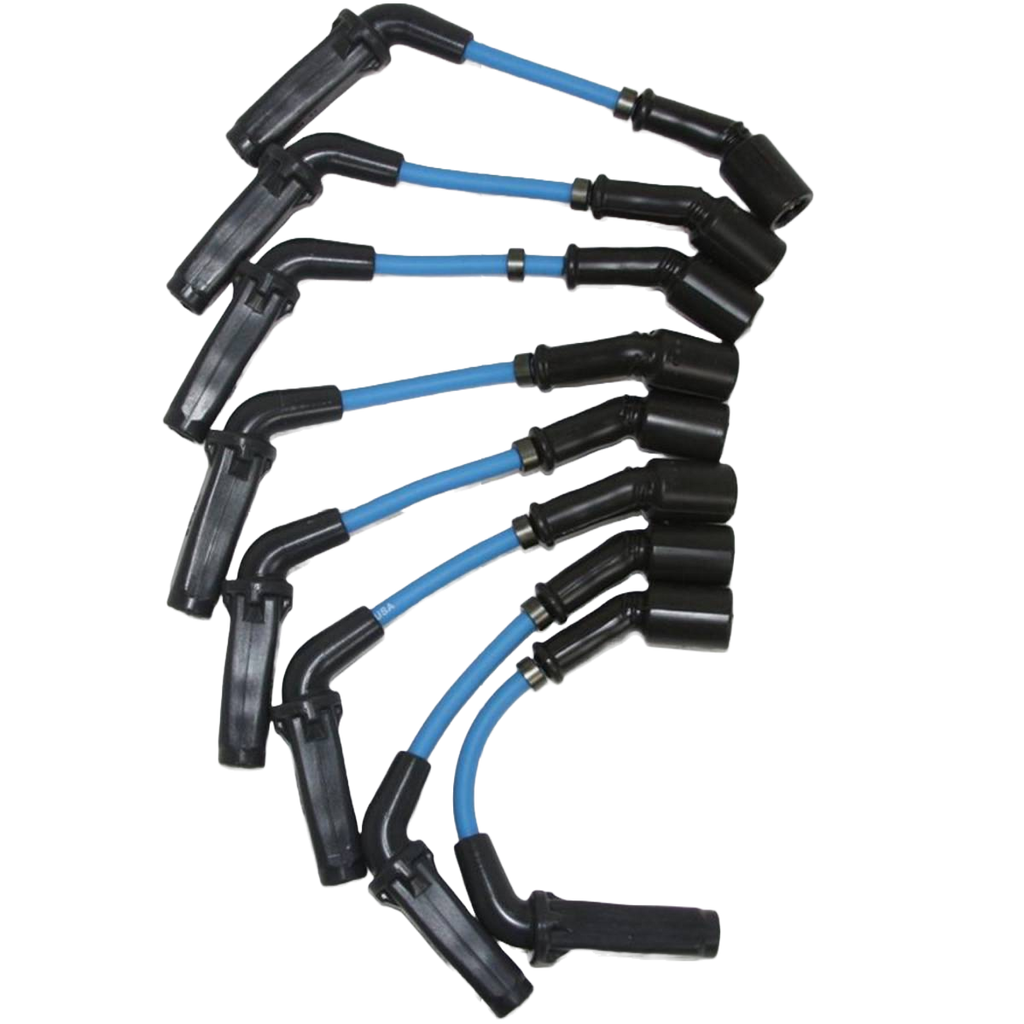 Granatelli GM LS & LT 0-Ohm 8" Blue Performance Spark Plug Wires – 28-1811S