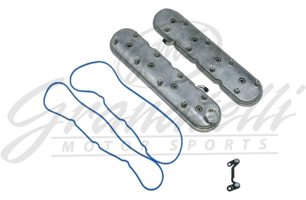 Granatelli LS Valve Covers, Cast Finish, Integral Coil Mounts, 4.8L-7.0L, Pair – 640365