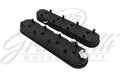 Granatelli LS Tall Valve Covers, Black Wrinkle Finish, Integral Coil Mounts, 4.8L-7.0L, Pair – 640362