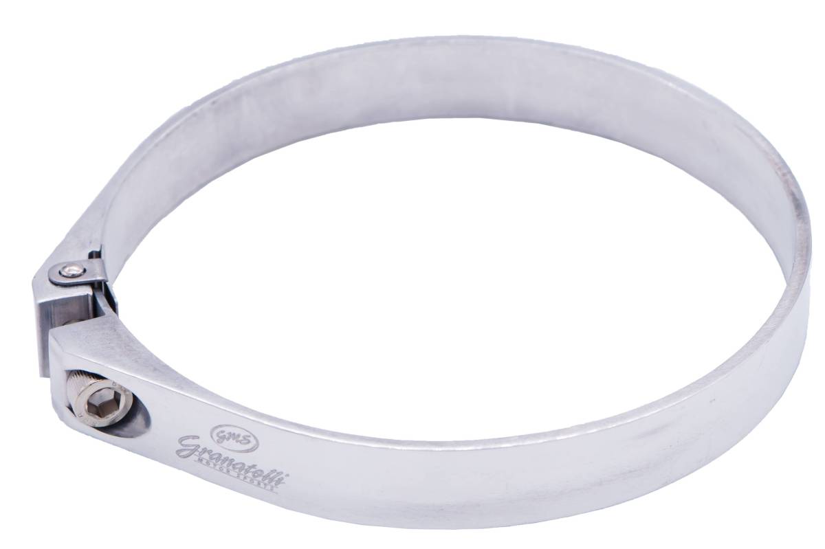 Granatelli Polished Billet Aluminum Hose Clamp 103.6mm–105.6mm (Approx. 4.08"–4.16") – 971375P