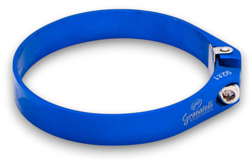 Granatelli Blue Anodized Billet Aluminum Hose Clamp 91mm–93mm (Approx. 3.58"–3.66") – 971325B