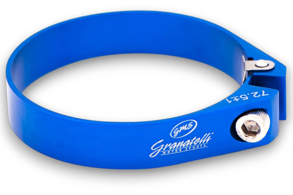 Granatelli Blue Anodized Billet Aluminum Hose Clamp 71.5mm–73.5mm (Approx. 2.81"–2.89") – 971250B