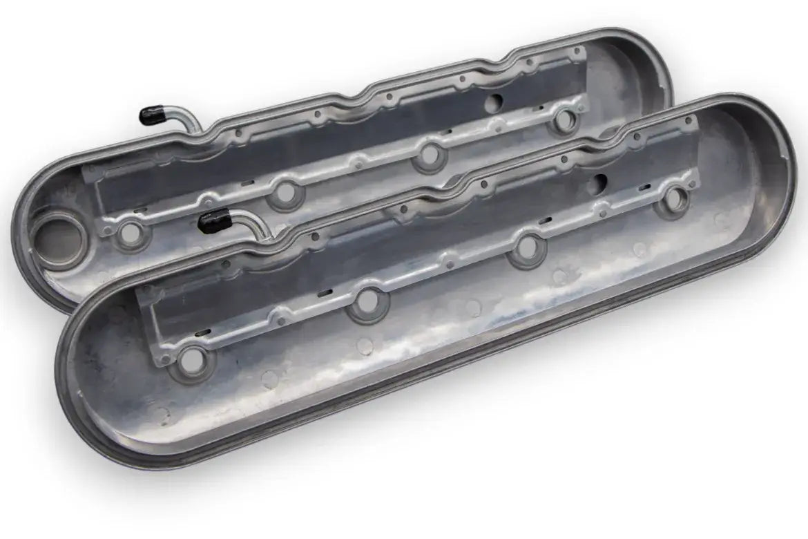 Granatelli LS Valve Covers, Cast Finish, Integral Coil Mounts, 4.8L-7.0L, Pair – 640365