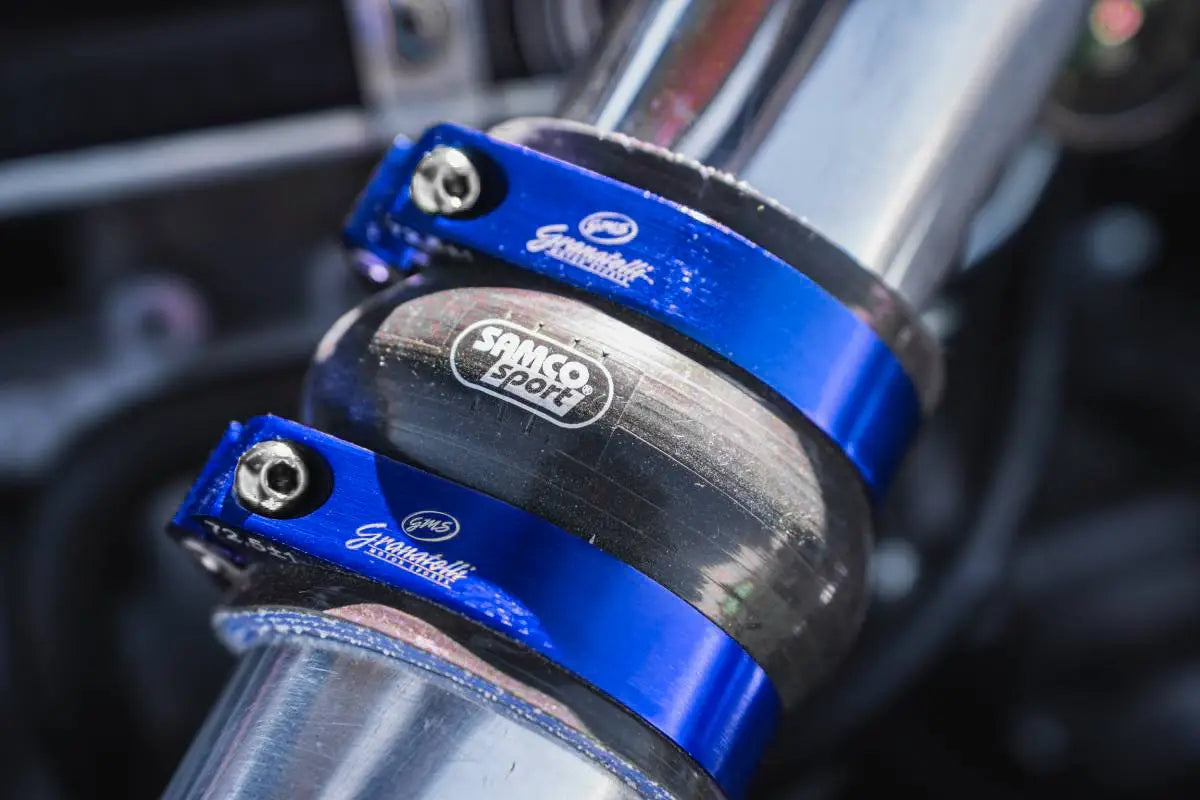 Granatelli Blue Anodized Billet Aluminum Hose Clamp 91mm–93mm (Approx. 3.58"–3.66") – 971325B