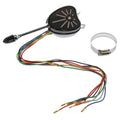Turn Signal Switch, W/ Billet Cover "SUNRISE", Bright Black SYSTEM