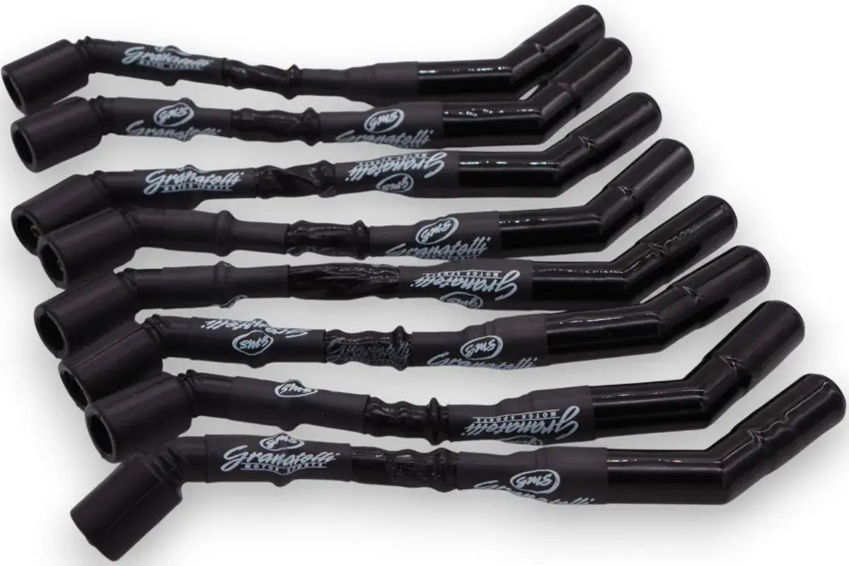 8 inch Black "0 ohm" High Performance Spark Plug Wires With Ceramic Boots 28-1811-CBB