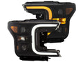 Anzo Ford F-150 18-19 Led Projector Plank Style Switchback H.L. Black Amber