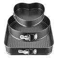 3Pc Non-Stick Springform Cake Pan Set - Leakproof 9"10"11" Bakeware