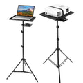 Adjustable Laptop Projector Tripod Stand - Portable Notebook Floor Stand with Adjustable Height - Ideal for Presentation Studio and DJ Equipment - Easy Mount Elevator.