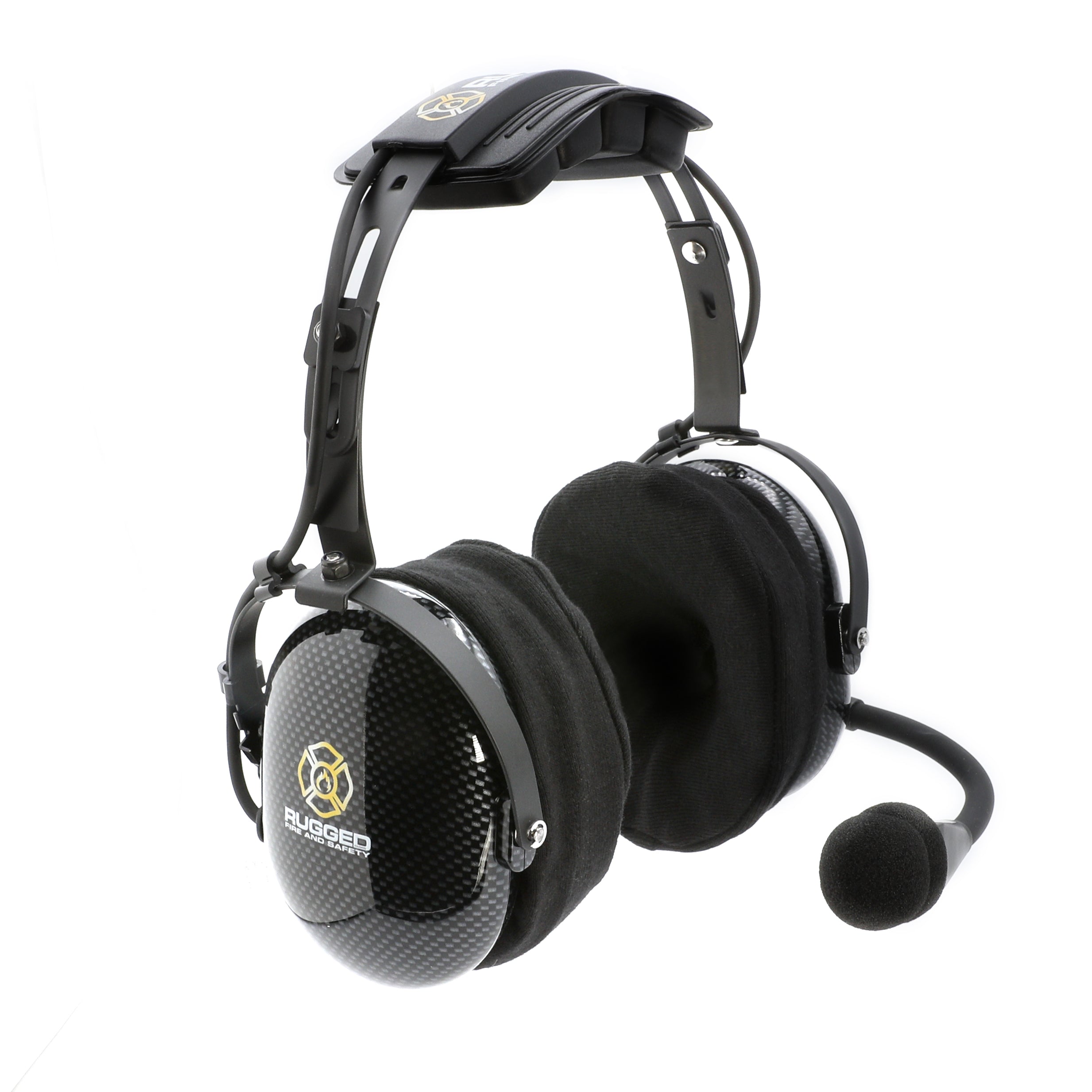 FHS Over-The-Head Fire Safety Industrial Headset - With PTT Button / For David Clark / Sigtronics / Avcomm