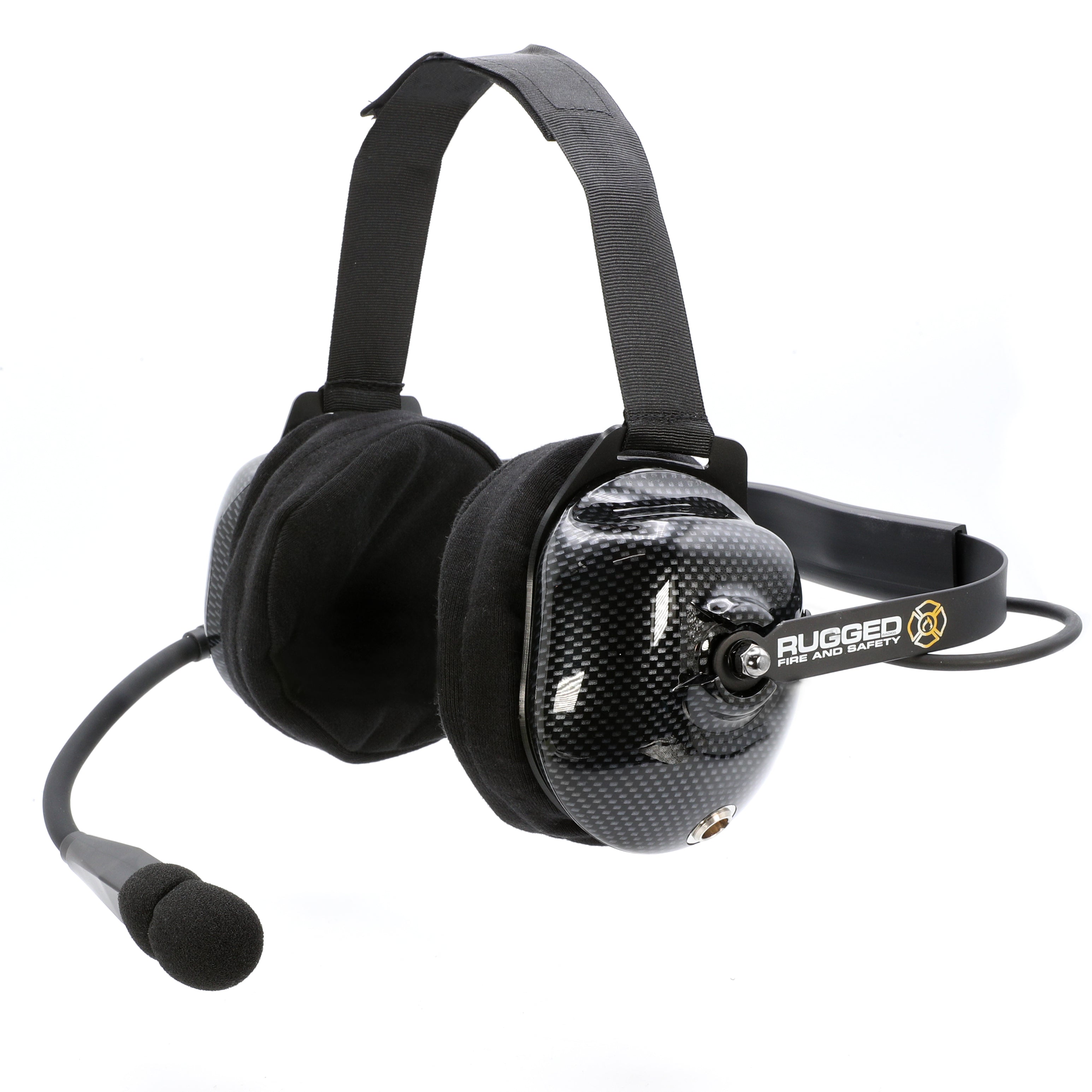 FHS Behind-The-Head Fire Safety Industrial Headset - With PTT Button / No Cable