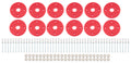 Scuff Plate Plastic Red 12-Pack MD3