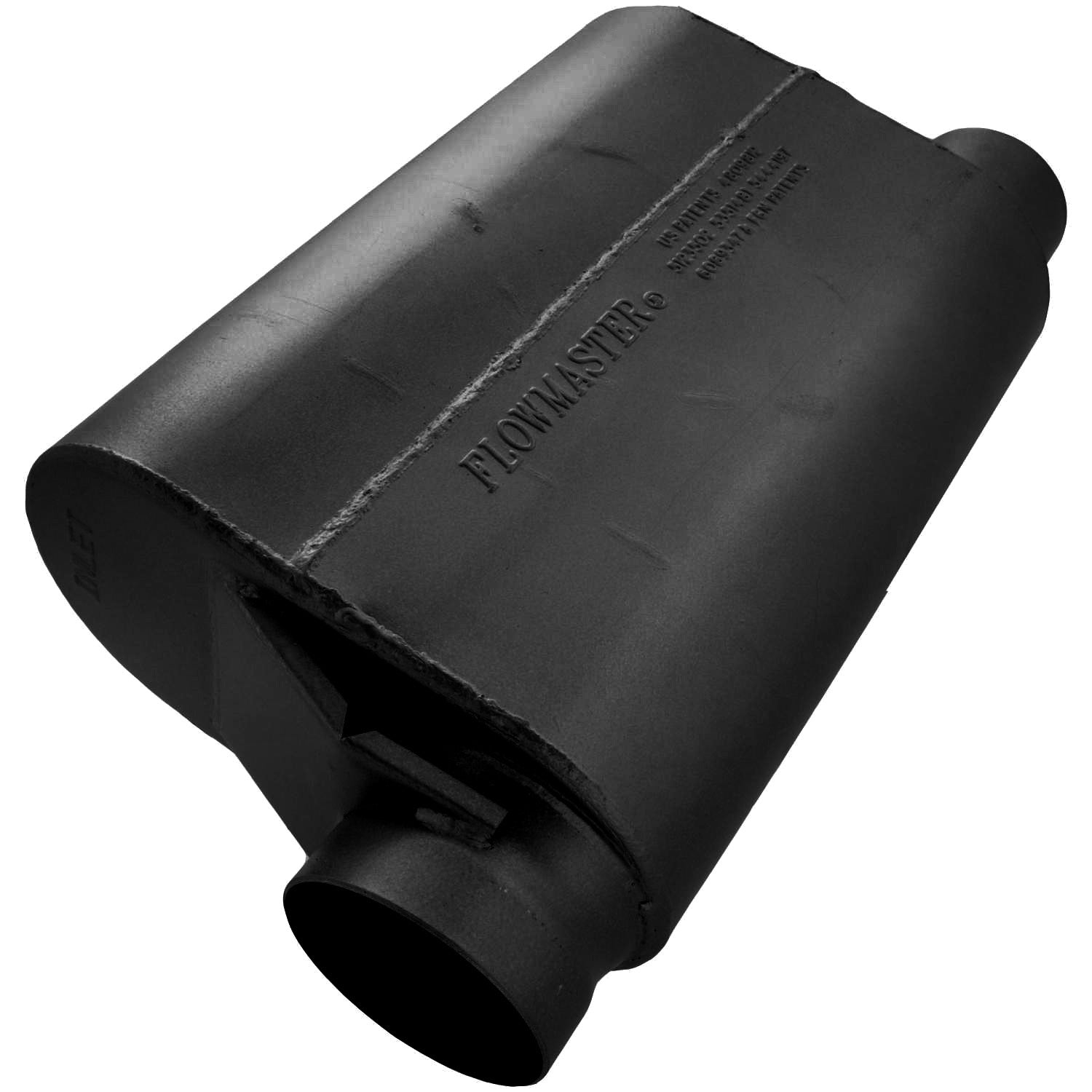 MUFFLER OFFSET 3.5IN INLET BLK