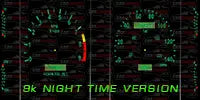 OEM 9k RPM Night Time Digital Holley Background for 1987-1993 Fox Body Mustang
