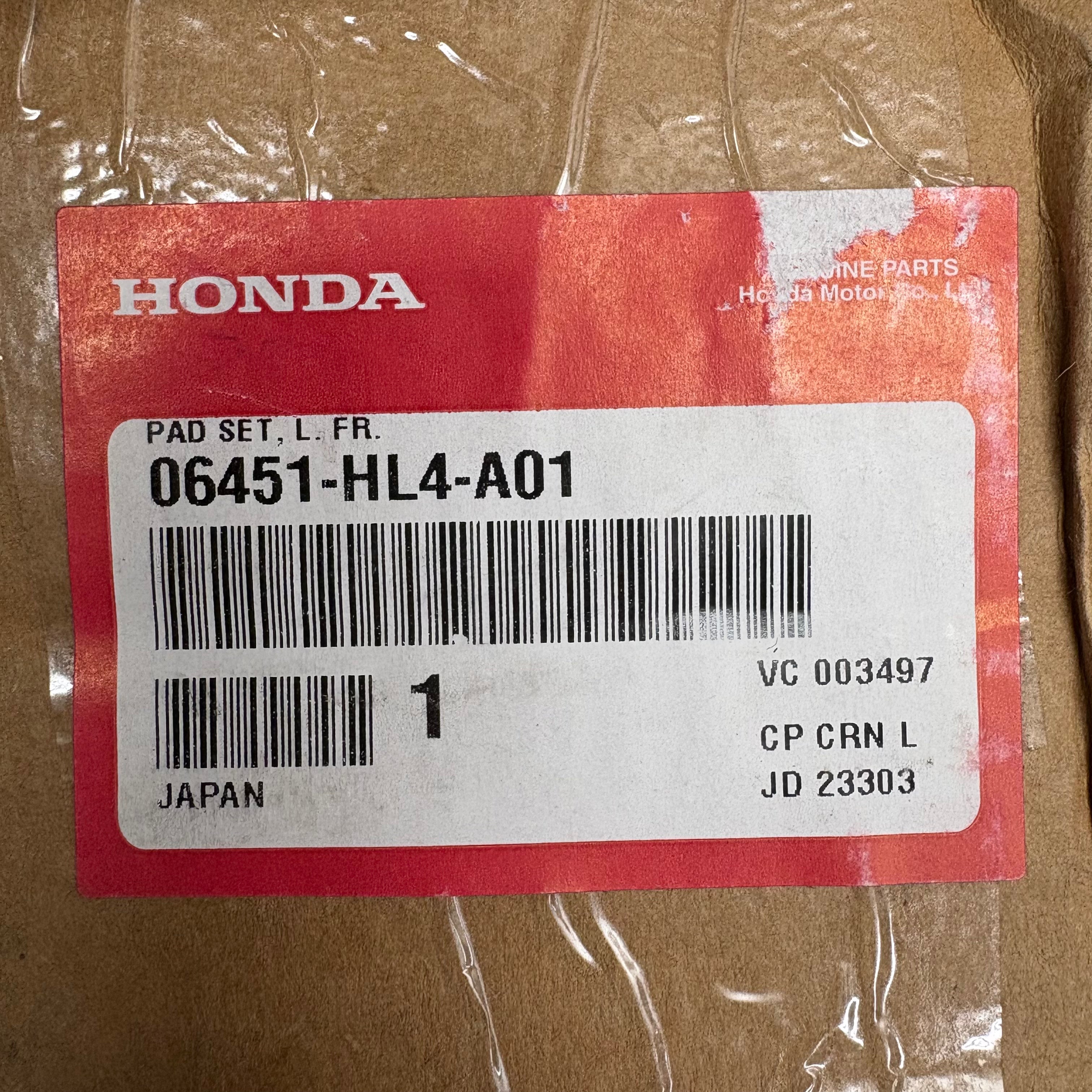 HONDA OEM Brake Pad Set Fr Vehicles 06451-HL4-A01