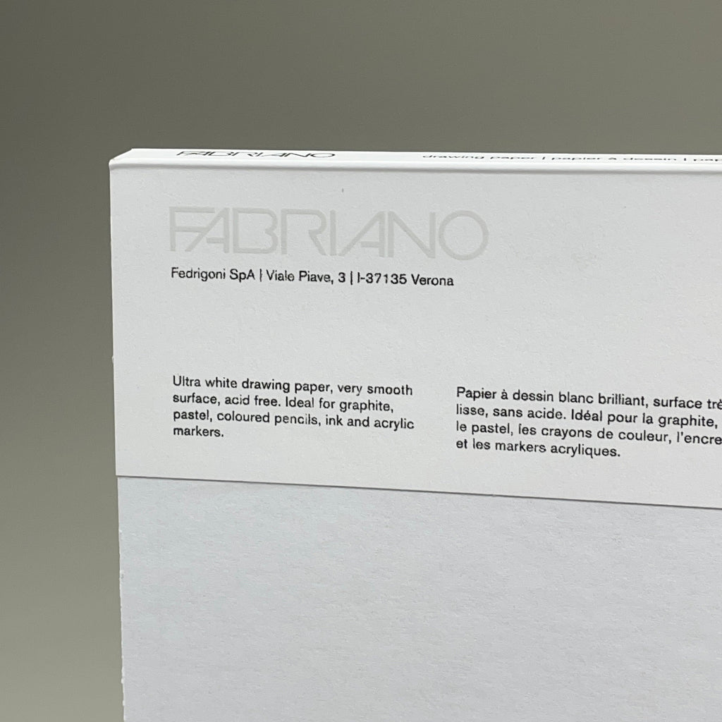 FABRIANO White White Drawing Pad 9"x12" 20 Sheets GSM: 300 65600287