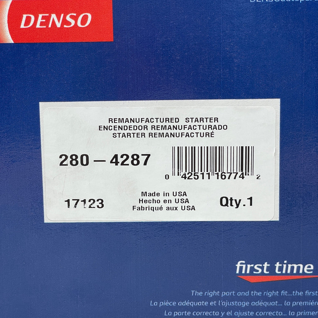 DENSO Starter 12V 2.0 KW 280-4287 (Remanufactured)