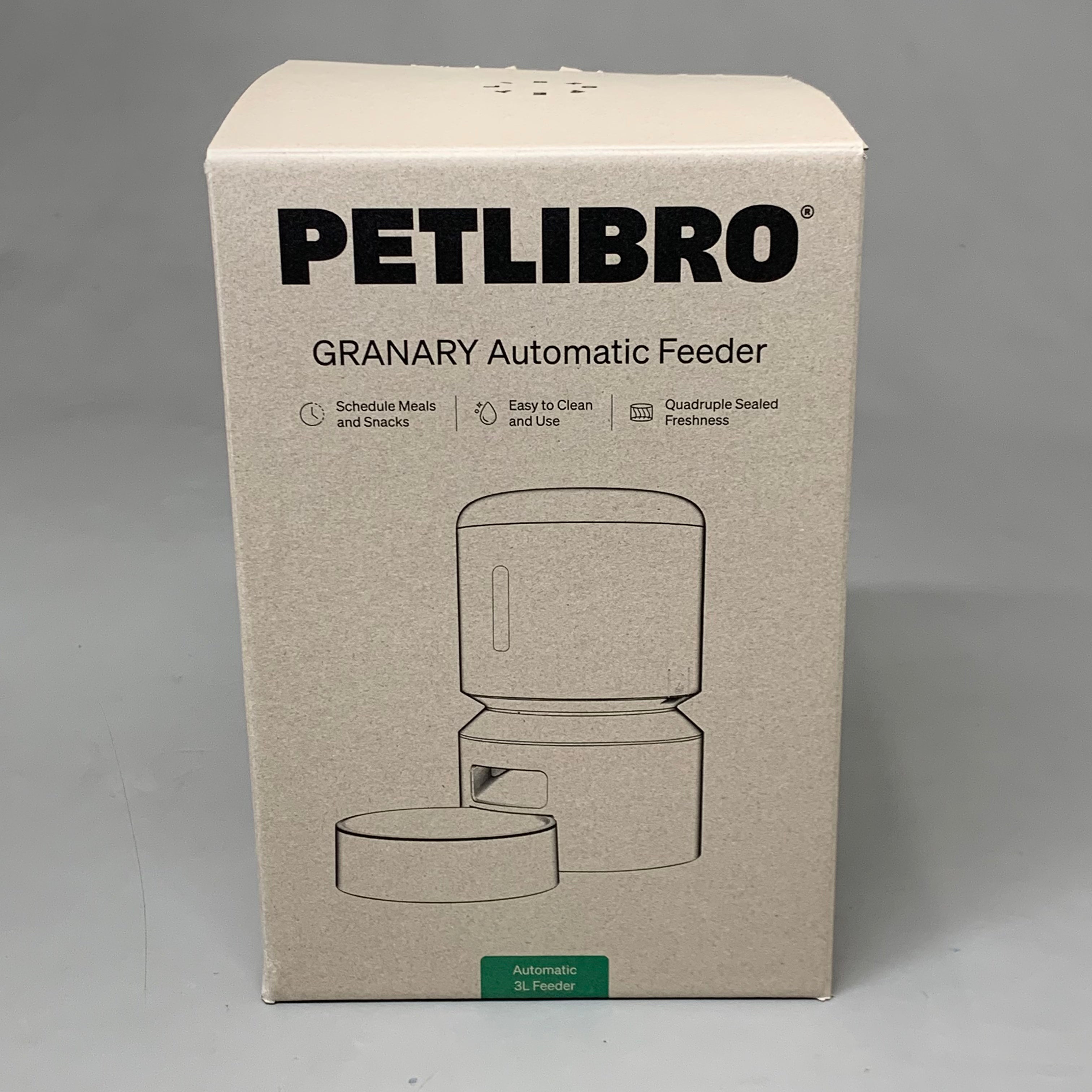 PETLIBRO Granary 3L Automatic Cat Feeder – Single Tray, Black