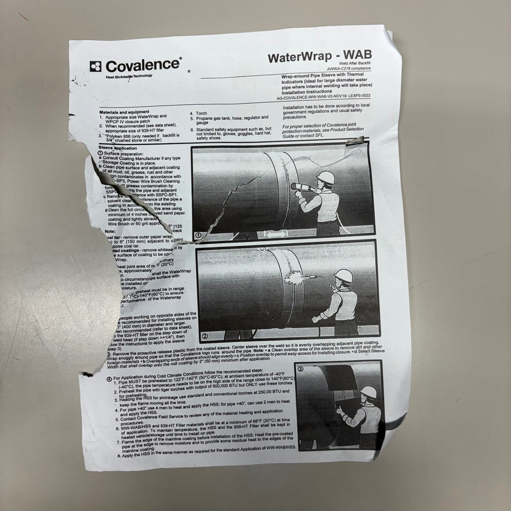 COVALENCE (4 PACK) Water Wrap Shrinkable Heat Sleeves 50105795