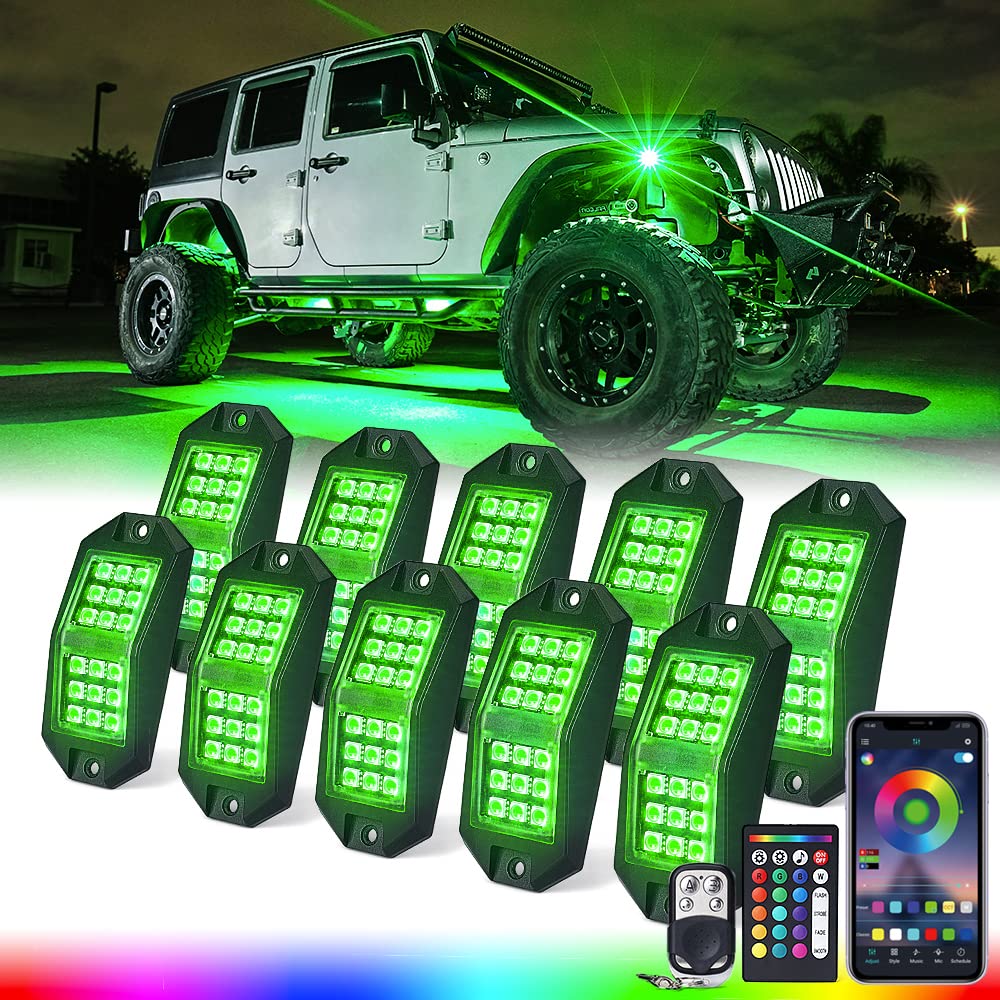 Xprite Rock Lights Rgbw Led Lights With Bluetooth Remote