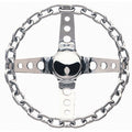 CHROME CHAIN STEER WHEEL 11"
