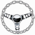 CHROME CHAIN STEER WHEEL 10"