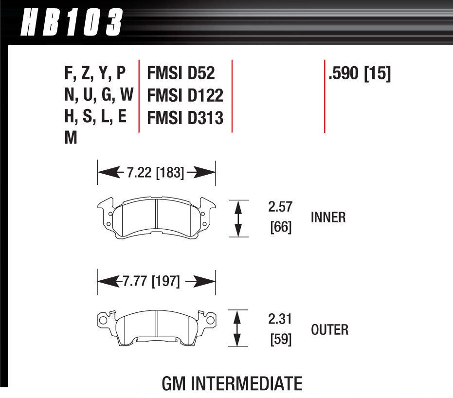 HPS BRAKE PADS