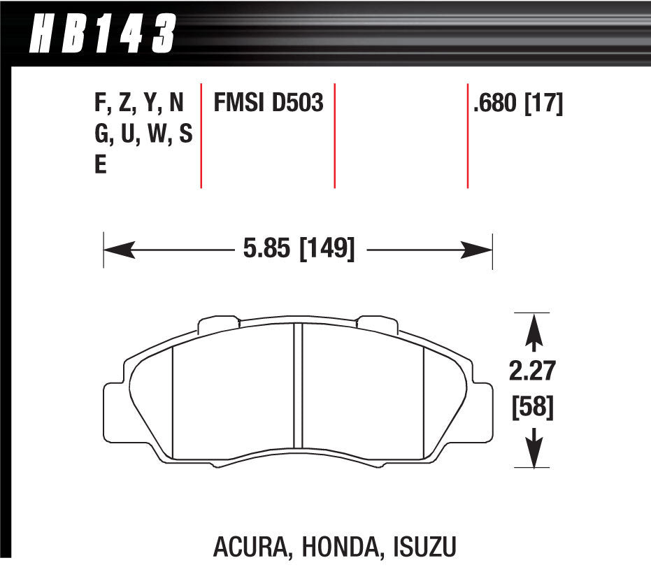 HPS BRAKE PADS