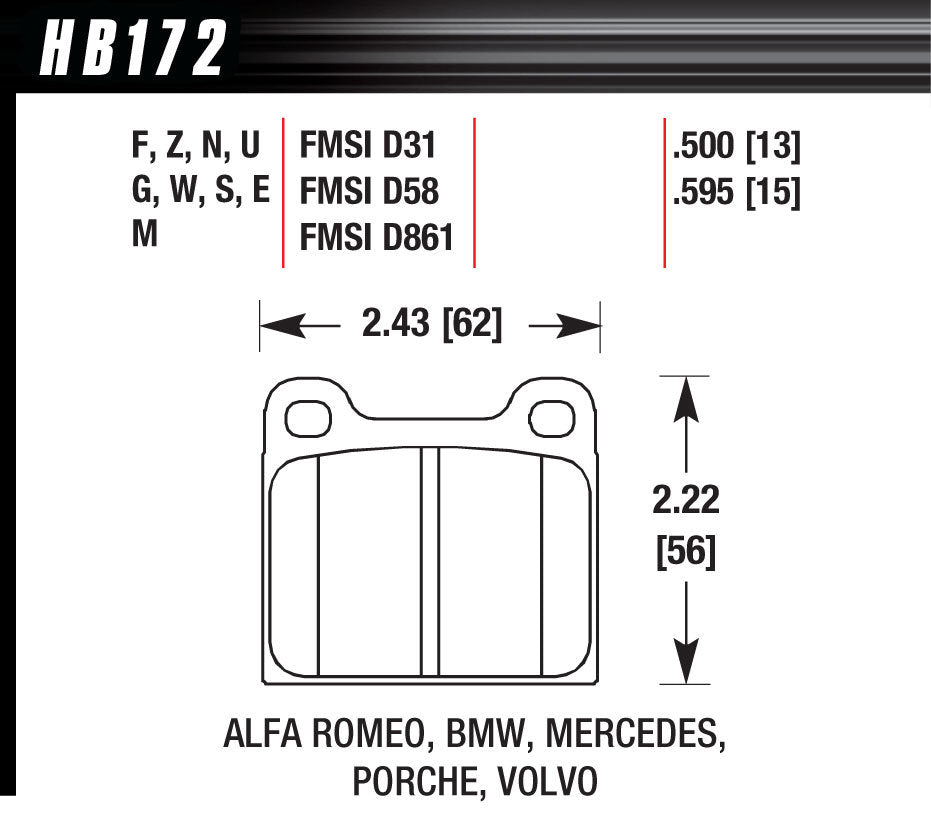BRAKE PADS RACE BLUE