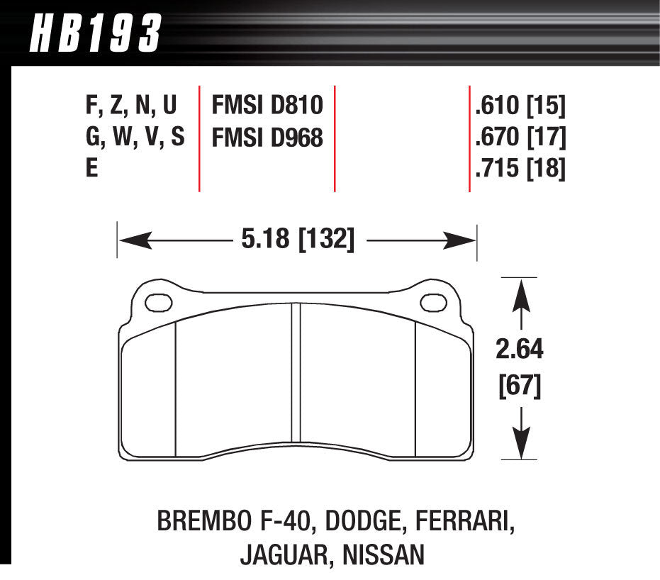 BRAKE PADS STREET HPS
