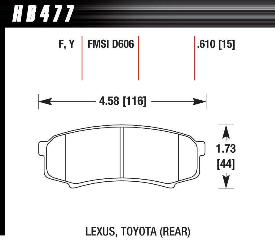 REAR BRAKE PADS LEXUS