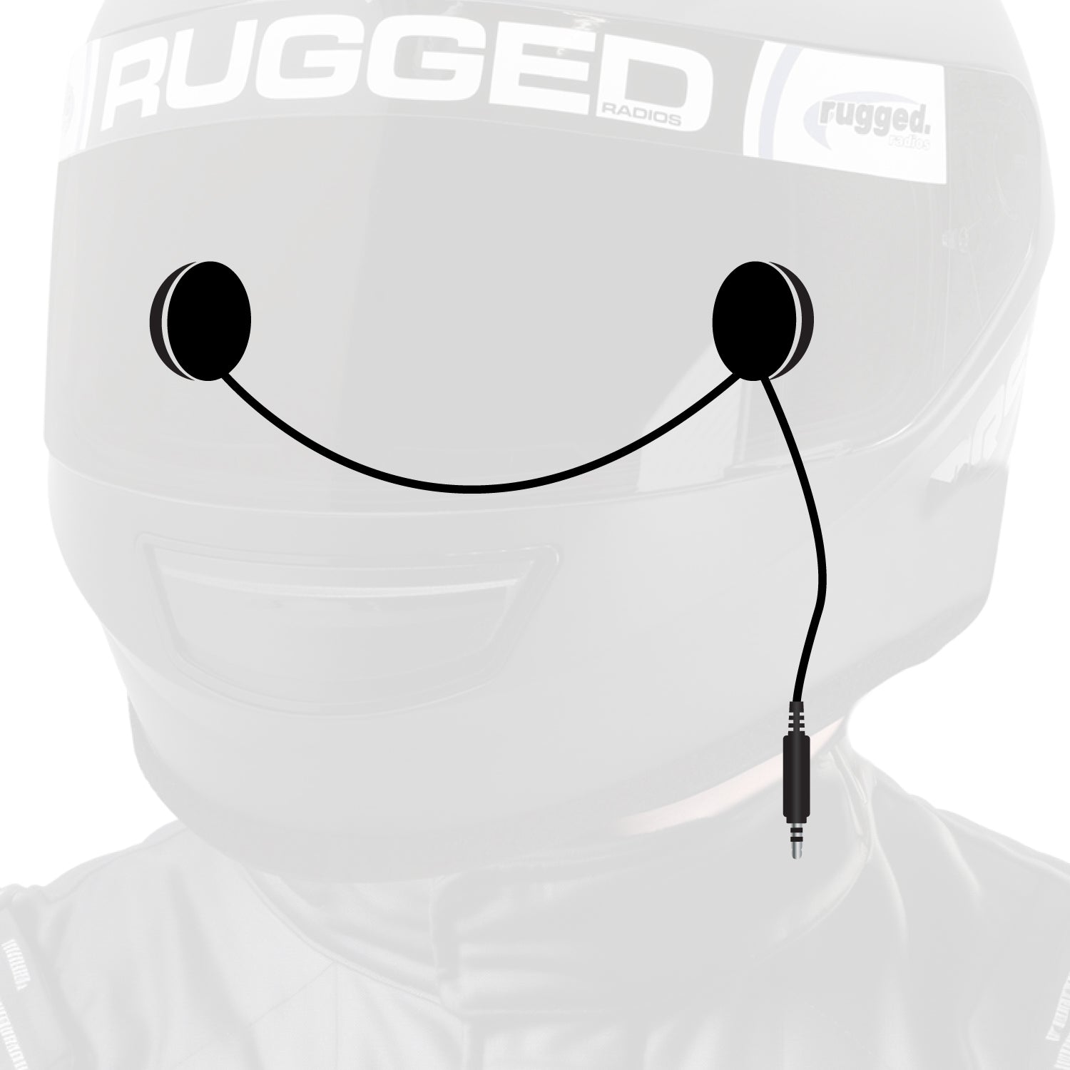 In-Helmet Speakers with 3.5mm Plug - Mono / Standard
