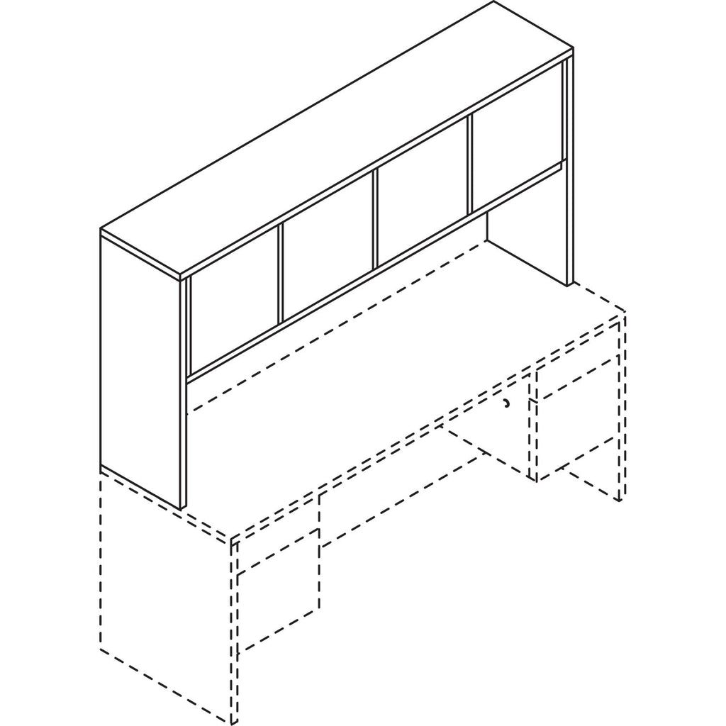 HON 10500 Series Stack-On Storage Unit, 60w x 14.63d x 37.13h, Mahogany