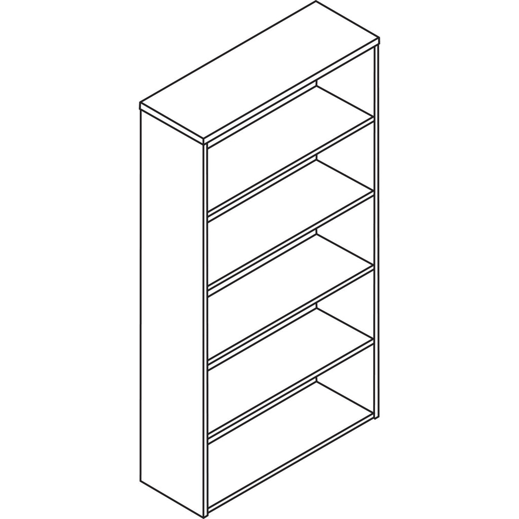 HON 10500 Series Laminate Bookcase, Five-Shelf, 36w x 13.13d x 71h, Mahogany