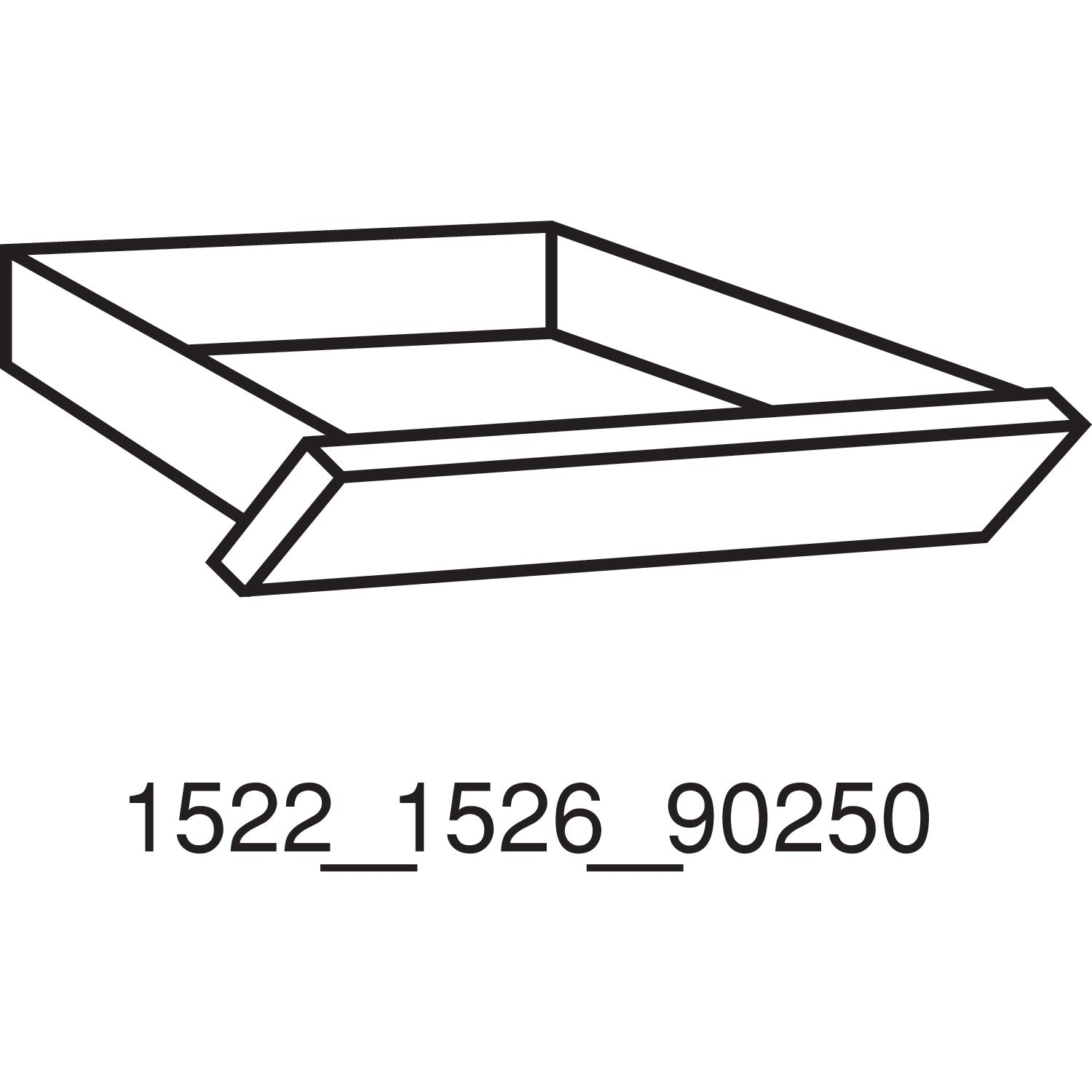 HON Laminate Angled Center Drawer, 22w x 15.38d x 2.5h, Harvest