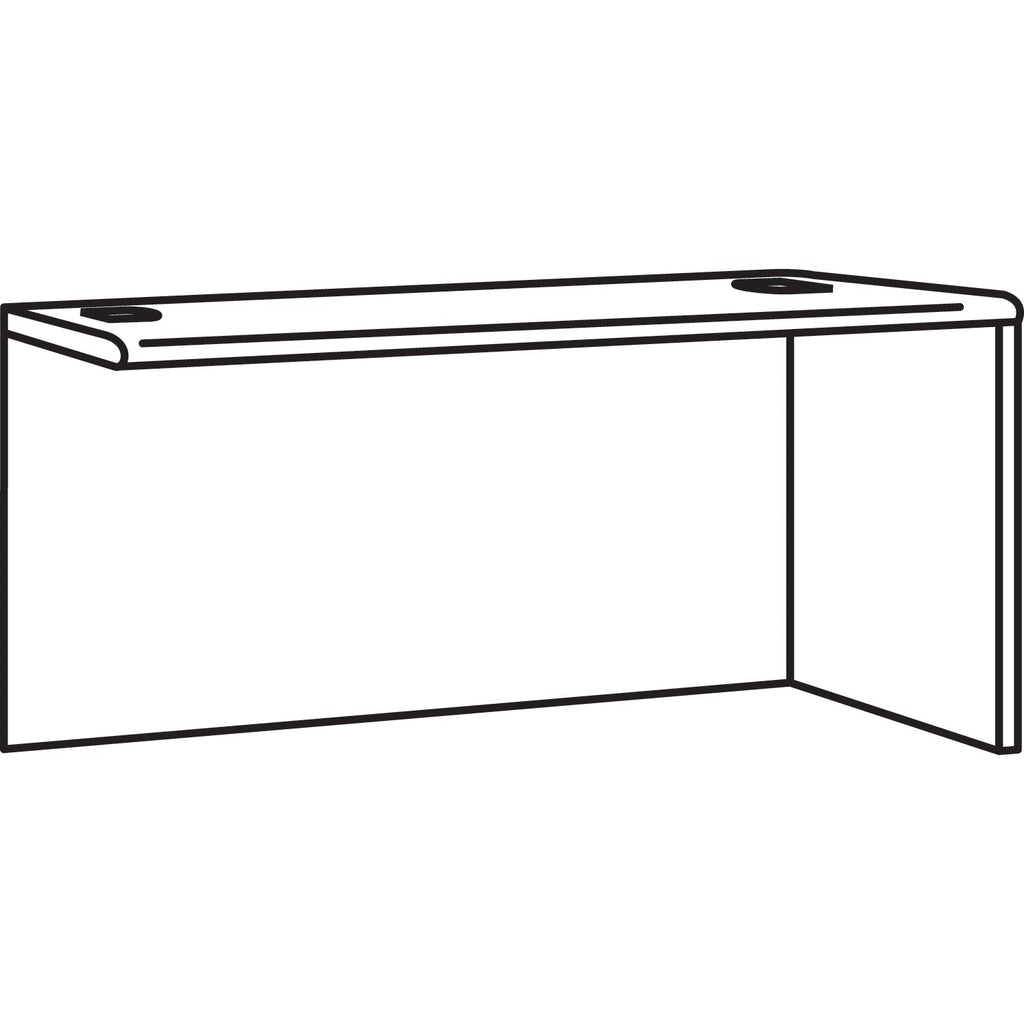 HON 38000 Series Return Shell, Right, 48w x 24d x 29.5h, Mahogany/Charcoal