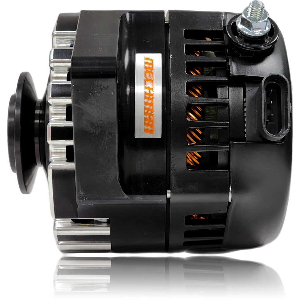 Mechman 170 Amp S Series Billet Racing Alternator 1965-1985 Ford - Black