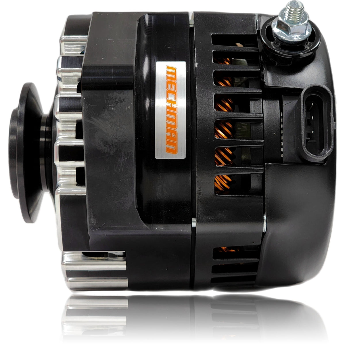 Mechman 170 Amp S Series Billet Racing Alternator 1965-1985 Ford - Black