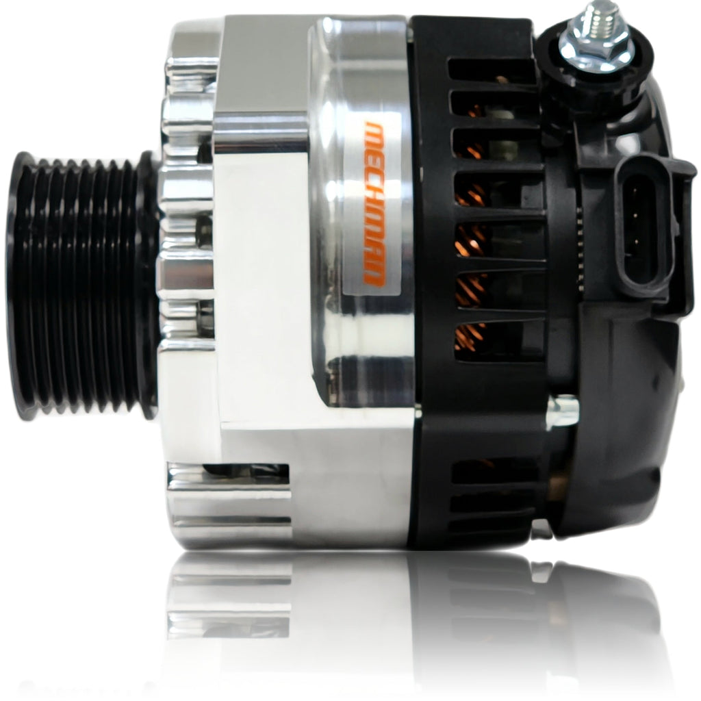 Mechman 240 Amp S Series Billet Alternator 2003-2004 Ford Mustang Cobra 4.6L Supercharged - Machined
