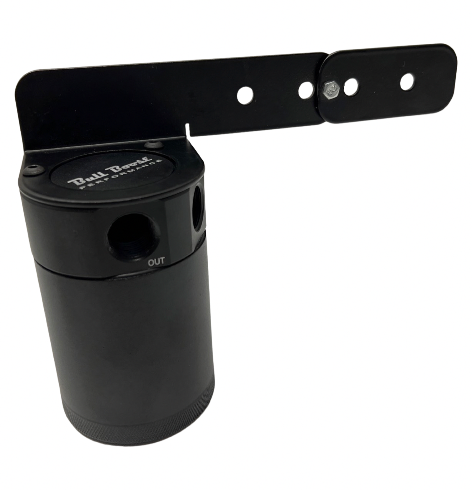 Universal Performance Oil Catch Can 2 Port -8AN + Adjustable Mounting Bracket Kit Turbo V2